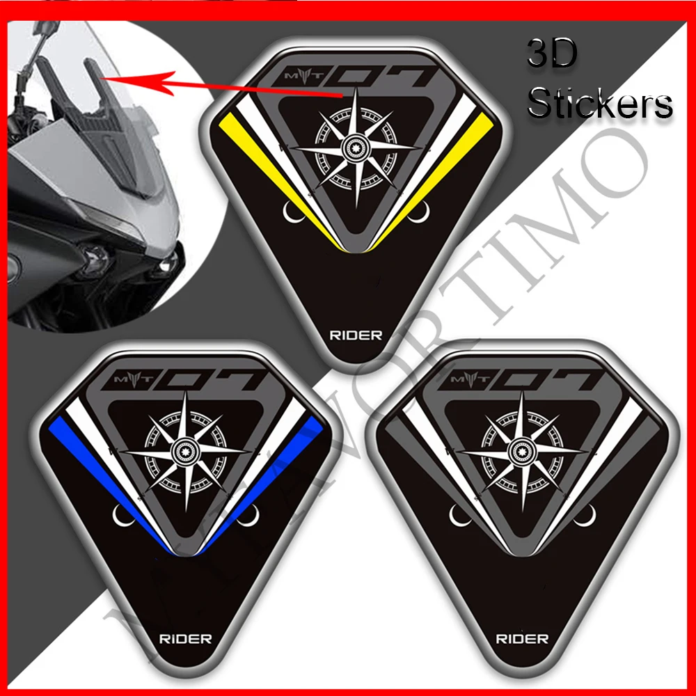 

Motorcycle Windshield fuel tank cushion gift box Decals Tank Pad Kit Knee Stickers For Yamaha MT07 SP MT-07 TRACER 2015-2022