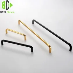 BCD 512mm Hole Pitch Solid Aluminum Kitchen Furniture Cabinet Knobs And Handles For Furniture Kitchen Handles Black