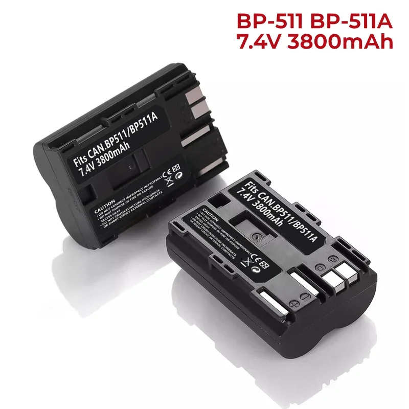 

Сменный аккумулятор BP-511 BP-511A 7,4 В, 3800 мА для Canon EOS 5D, 50D, D60, 300D, D30, Kiss Powershot G5, Pro 1, G2, цифровых фотоаппаратов