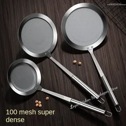 1pc Fat Skimmer Spoon Stainless Steel Fine Mesh Skimmer Strainer Spoon For Removing Grease Fat And Foam Kitchen Tools
