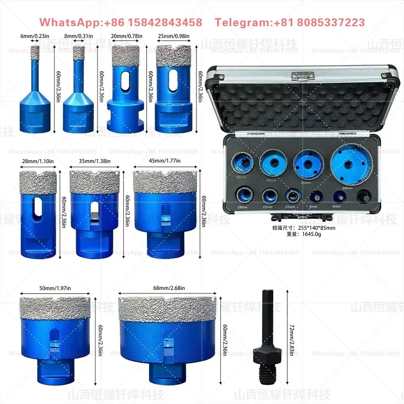 Diamond Hole Saw Drill Bits Set For Tile Stone Fits Angle Grinder & Hand Drill  10PCS