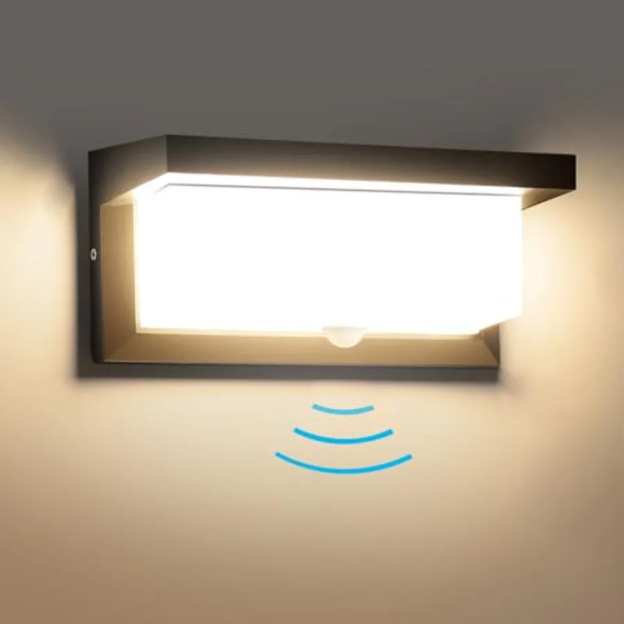 

18W Motion Sensor Outdoor Lights Wired IP65 Aluminum LED Outdoor Motion Sensor Light Indoor Motion Lights for Outside Dusk to D