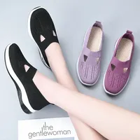 2025 Best Selling Women Mesh Slip On Shoes Breathable Comfortable Casual Sneakers Lightweight Sports Shoes