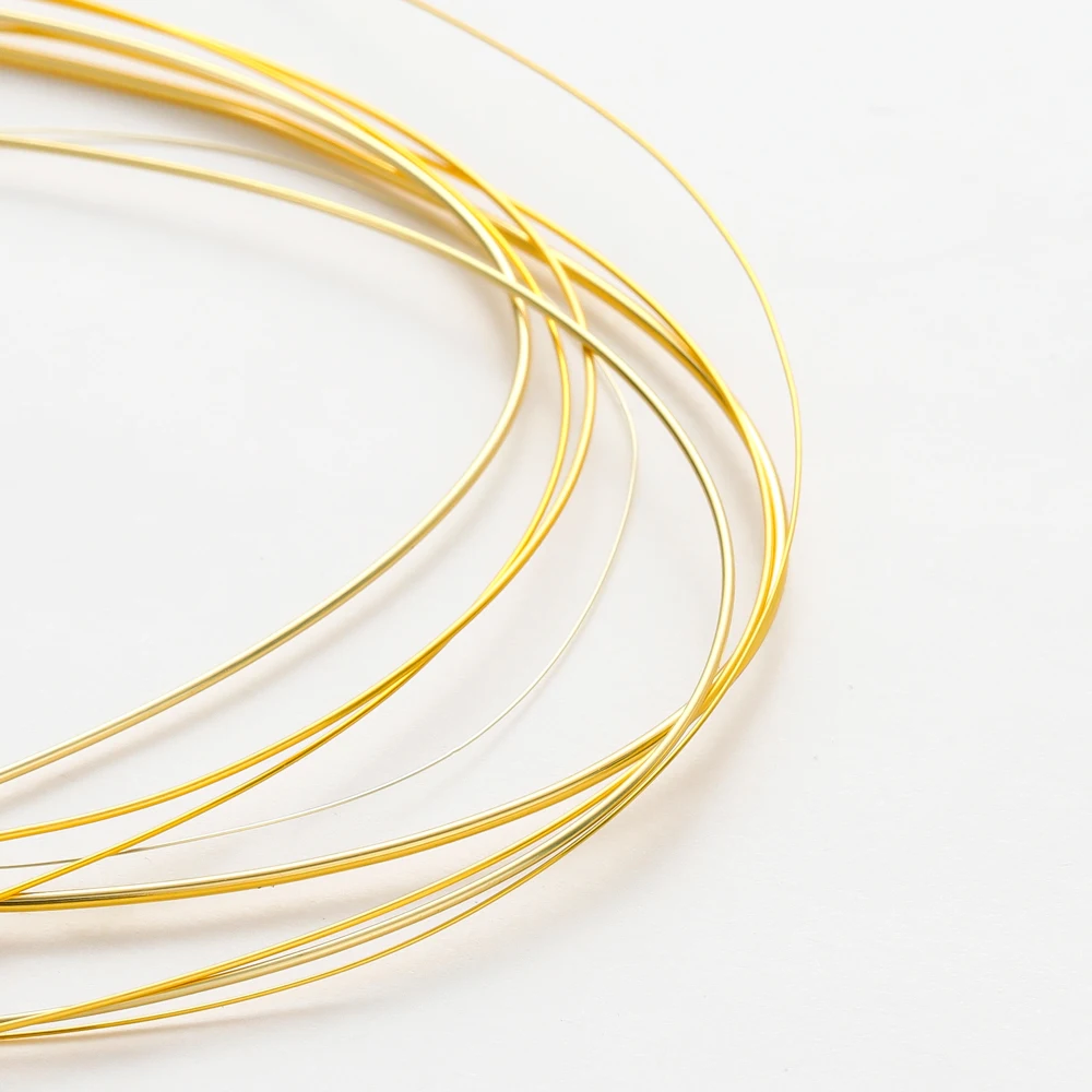 18K Real Gold Plated Copper Wire For DIY Handmade Jewelry Making Supplies Jewellery Accessories Beads Materials Wire Wholesale