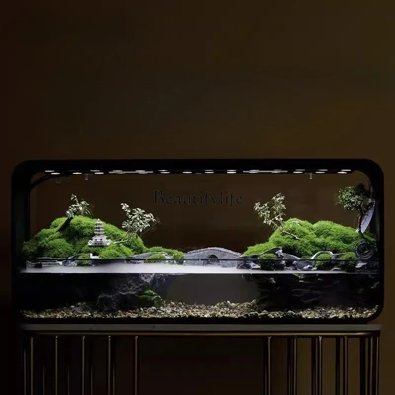 Smart Amphibious Rainforest Ecological Fish Tank Type Micro Desktop Landscape Home Living Room Office