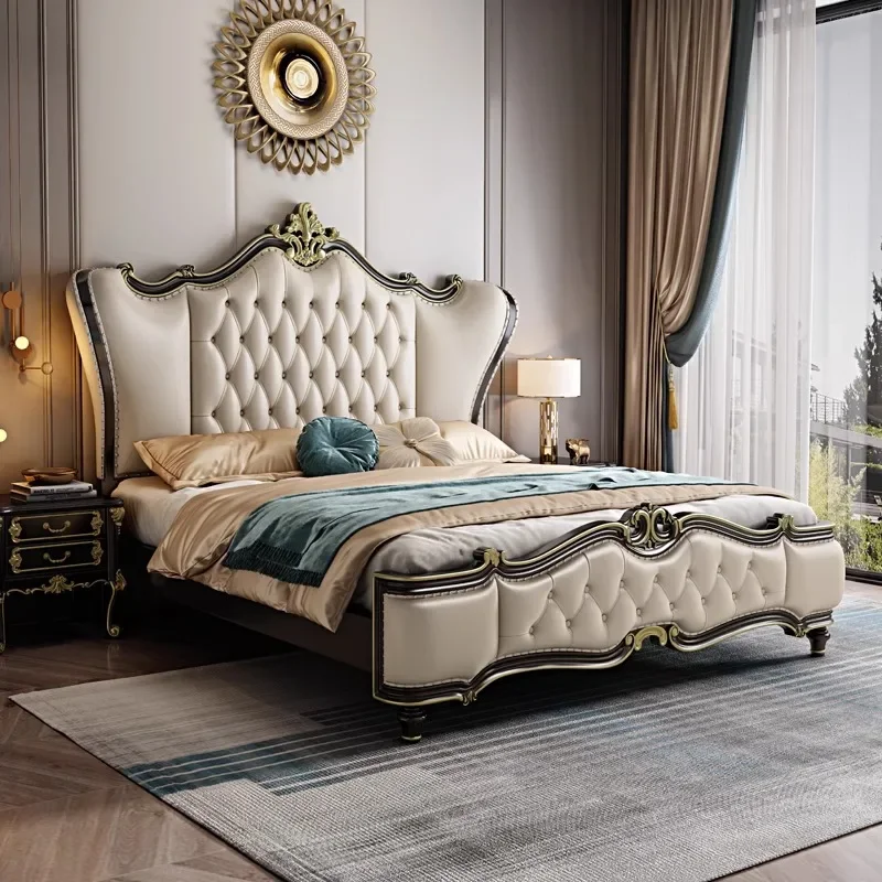 Luxury European Massage Bed Wooden Bedroom Frame Headboards Modern Sofa Bed Sleeping Princess Muebles Lounge Suite Furniture