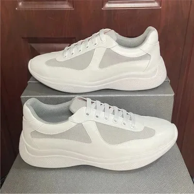 

2026 Classic Trendy Men's Sneakers Patent Leather Breathable Mesh Genuine Leather Comfortable Spring Casual Athletic Footwear
