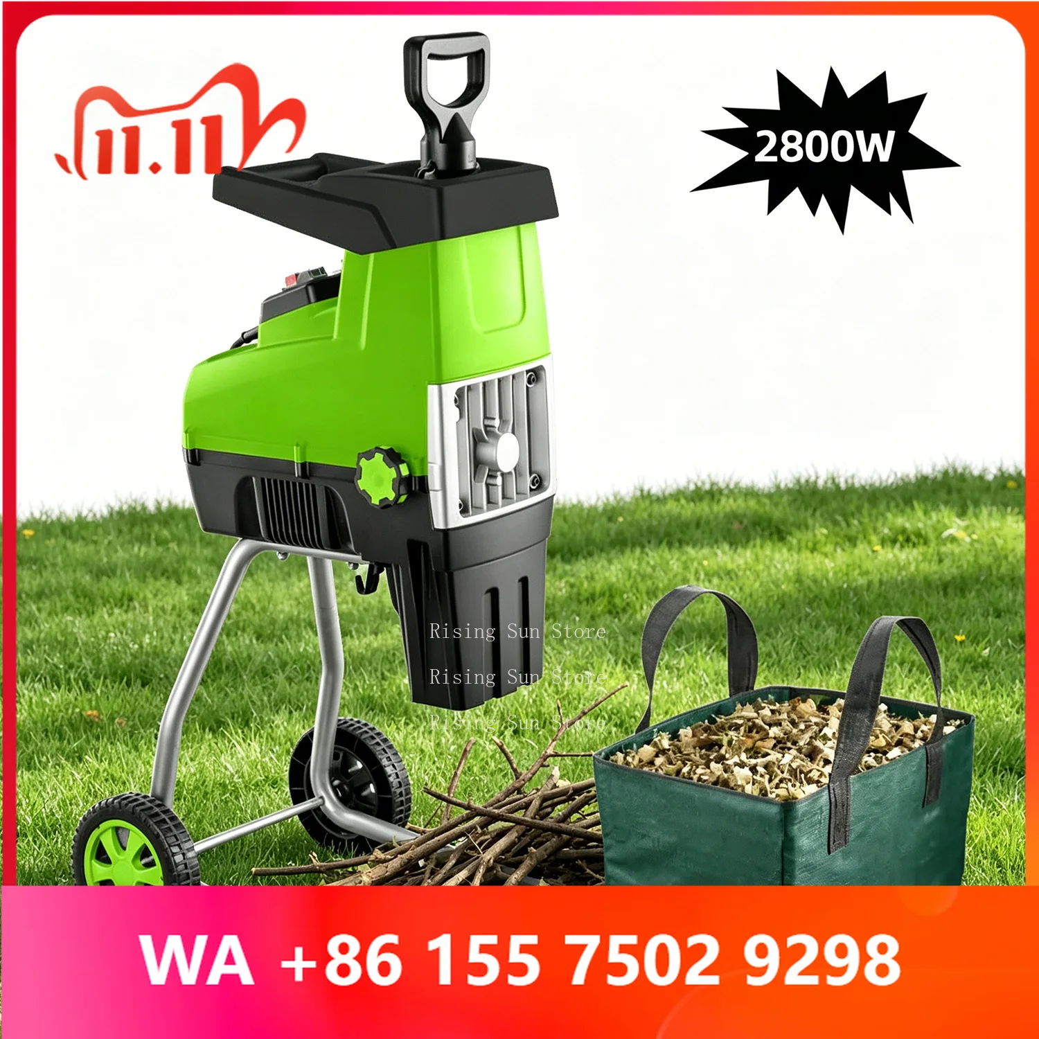 2800W Professional Silent Garden Branch edder, Silent Start Branch edder, Eco-friend Garden and Courtyard