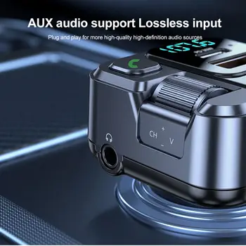 藍牙5.1車用FM發射器車用MP3立體聲音樂播放器免持3.5mm AUX無線車用套件30W PD USB-C快充 8 最佳銷售 調頻發射器 - №8