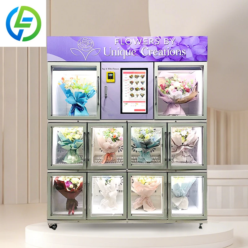 FOODLINE-003 Customized Wholesale Flower Vending Machine Fully Automatic 24H Self Service Temperature Control