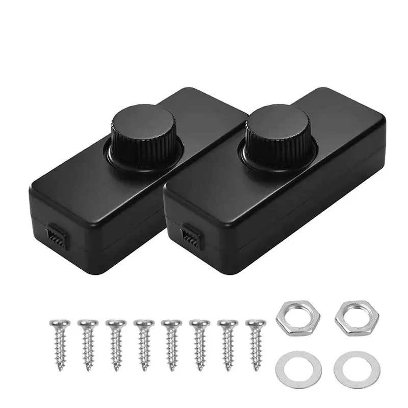 Power 3-100W Dimmer Set- Two-Piece LED Dimmer Switch, AC 220-240V, Power Cord Included Light