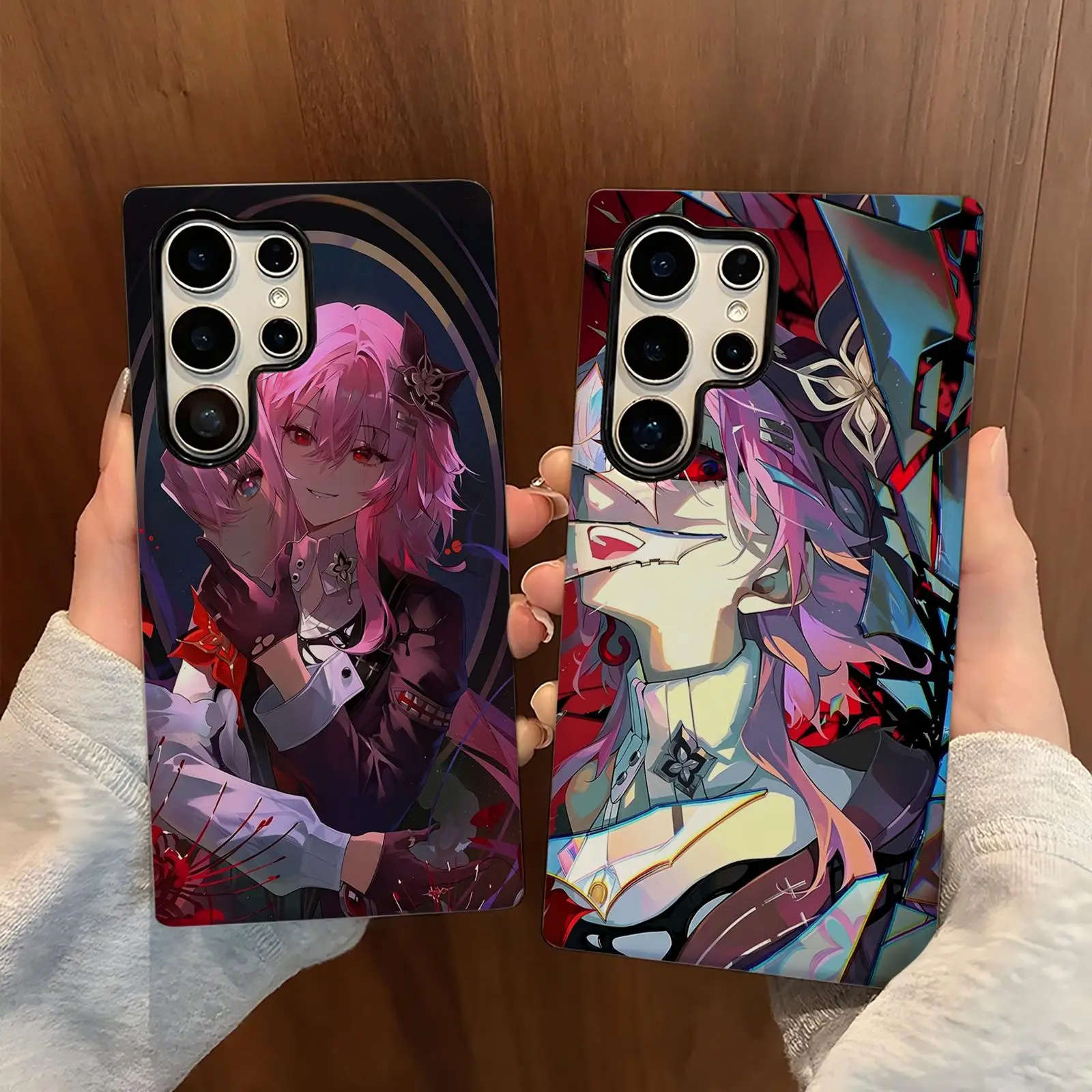 Phone Case For Samsung Galaxy S26 25 S24 S23 S22 S21 Ultra Glossy Film Phone Case Honkai Star Rail Cerydra