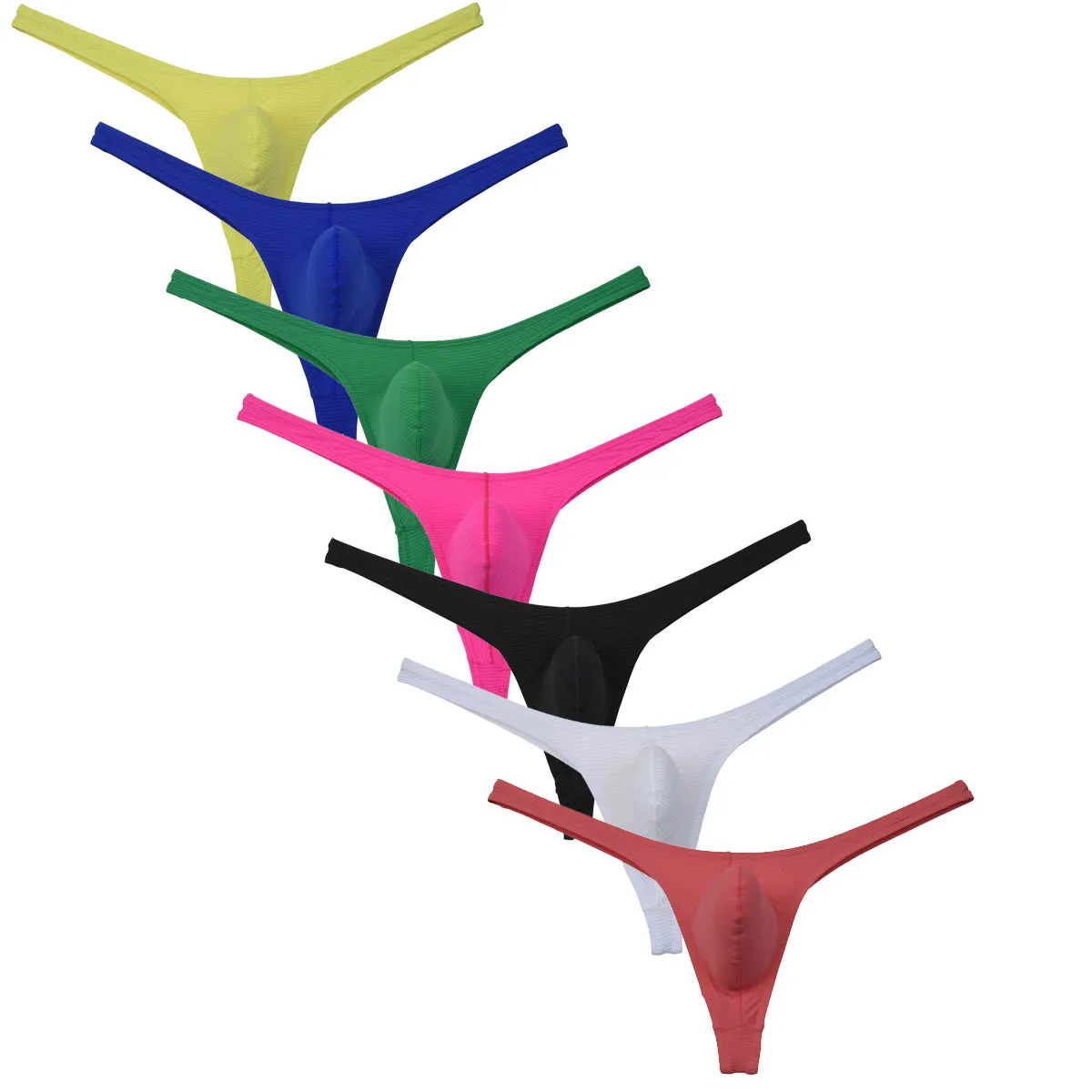 

Men's Solid Low Waist Thong Supportive Pouch G-String Mini Bikini Tangas Ultrathin Stretchy Micro String Underwear Sexy Slip
