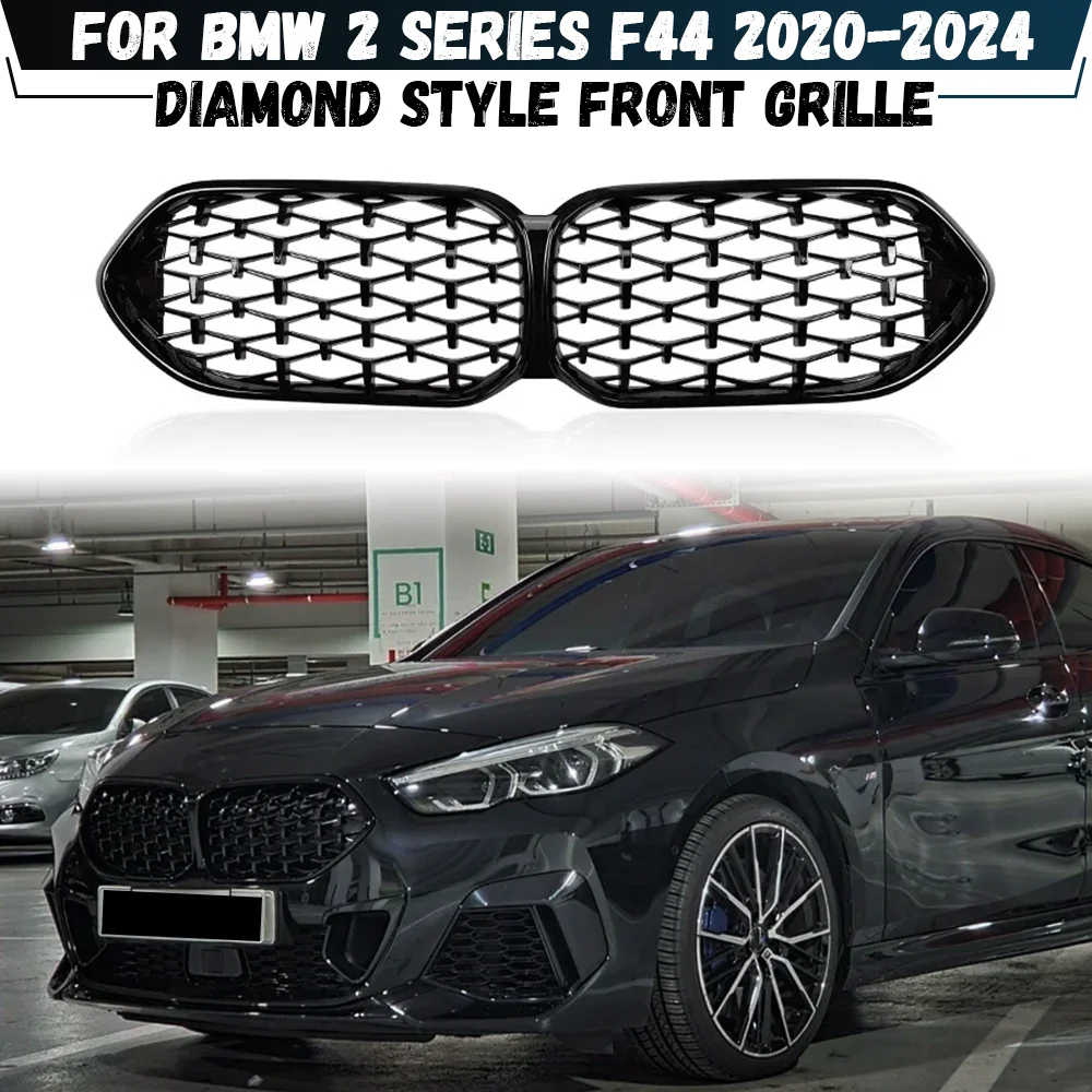 

For BMW 2 Series F44 216d 218i 220i 228i M235i Gran Coupe 2020-2024 Car Front Kidney Grille Diamond Style Front Racing Grills