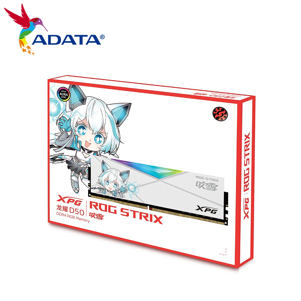 Imagem -06 - Adata-xpg Memória Ram Ddr4 Rgb D50 Rog Strix 3600mhz 8gb x 16gb x Ddr4 com Dissipador de Calor 288 Pinos Memória Desktop