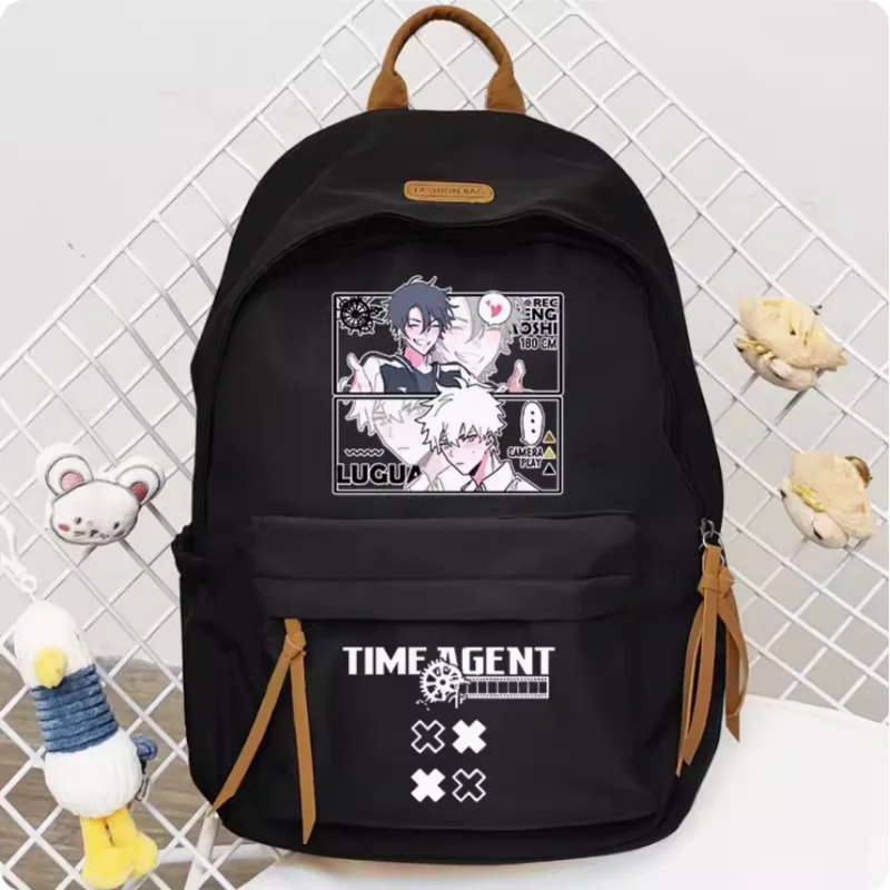 Anime Zeit Agent Charles Lucas Link klicken Cartoon Tasche Frauen Mann Mode Freizeit Teenager Student Rucksack Handtasche B583