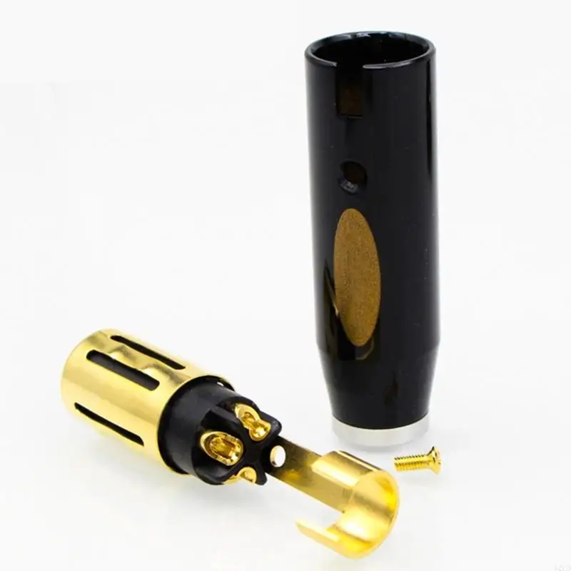 

62CD Set of 4pcs Gold-Plated 3Pin Connectors Male Female Balanced Sound Adapters 3Pin Plug for High-End Sound System
