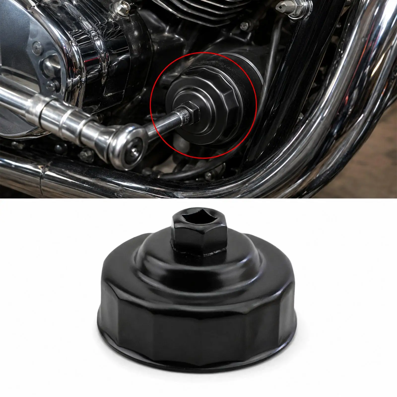 Oil Filter Wrench Easy to Use Premium Practical Spare Parts Replace Professional Portable Accessories 76mm 14 Flutes Heavy Duty