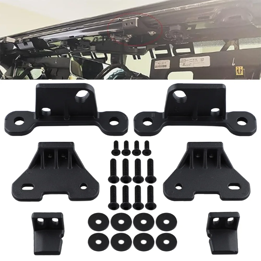 6 Pieces Hard Top Mounting Bracket Kit Compatible With Jeep Wrangler JL 2018-2024 Hardtop Install Replacement Accessory