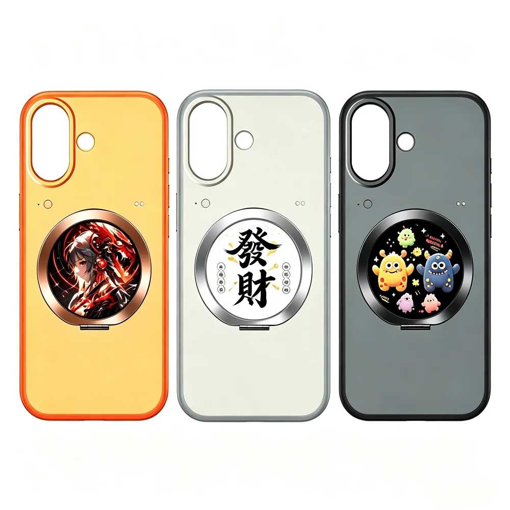 1.52 Inch Colorful Screen Smart Phone Case With Magnetic Phone Holder DIY Smart Window Case for iPhone 17 Touch Screen