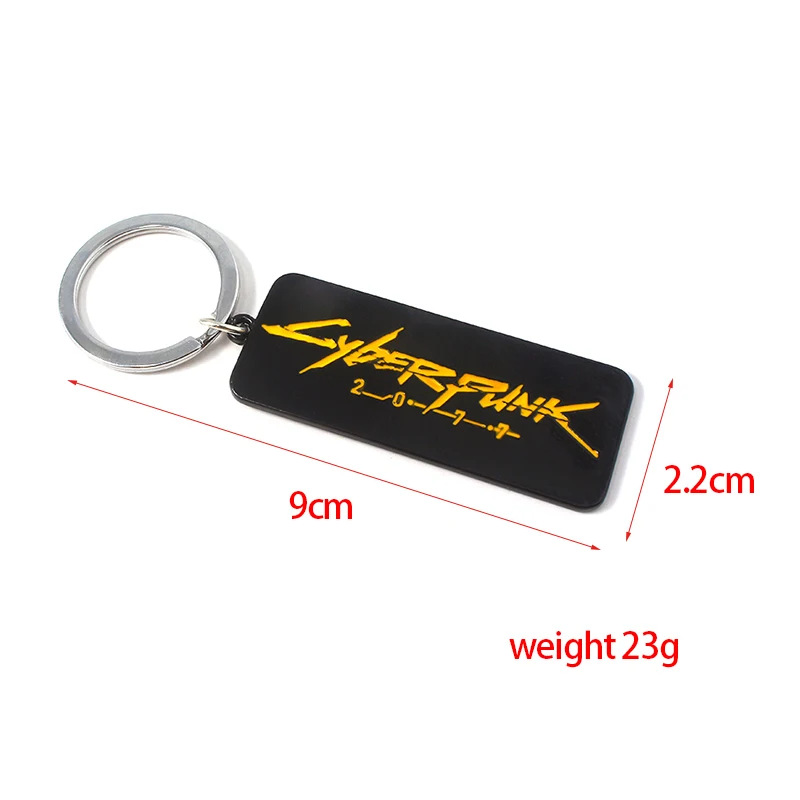 Game Cyberpunk Keychain Women Men Key Ring Jewelry Commemorative Tag Model Metal Pendant Keyring For Game Fans Gifts