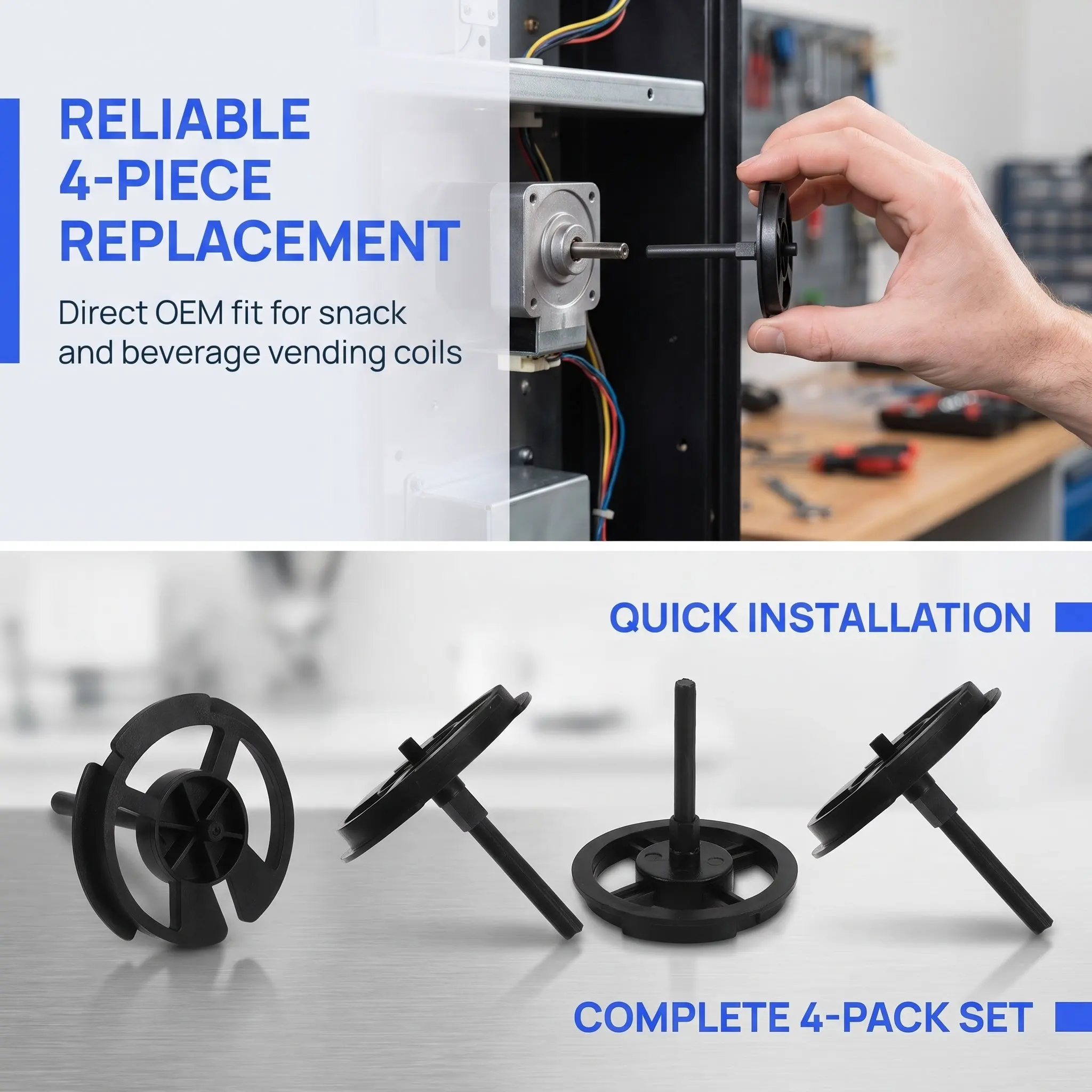 4pcs Vending Machine Spiral Coil Coupling Helix Motor Shaft Retainer Chuck Drink Vending Machine Replacement Part Durable