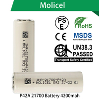 Original Molicel P42A 21700 Battery 4200mah High Capacity 30A/45A 3.7V INR 21700 Rechargeable lithium Batteries Power Bank