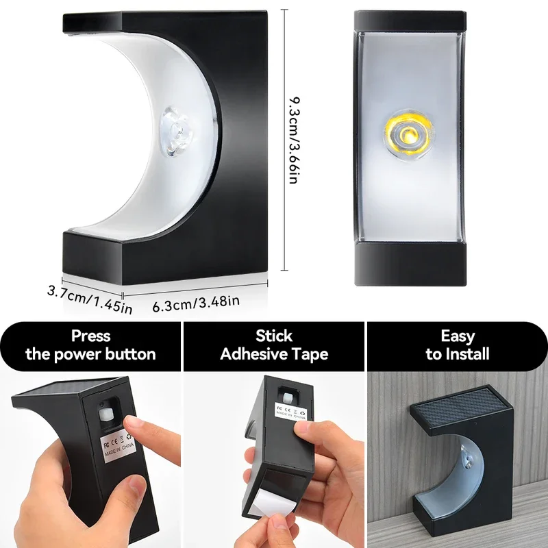 2Pcs/4Pcs Outdoor LED Solar Stair Light IP65 Waterproof Deck Lights For Stair Step Porch Patio Garden Terrace Balcony Decor