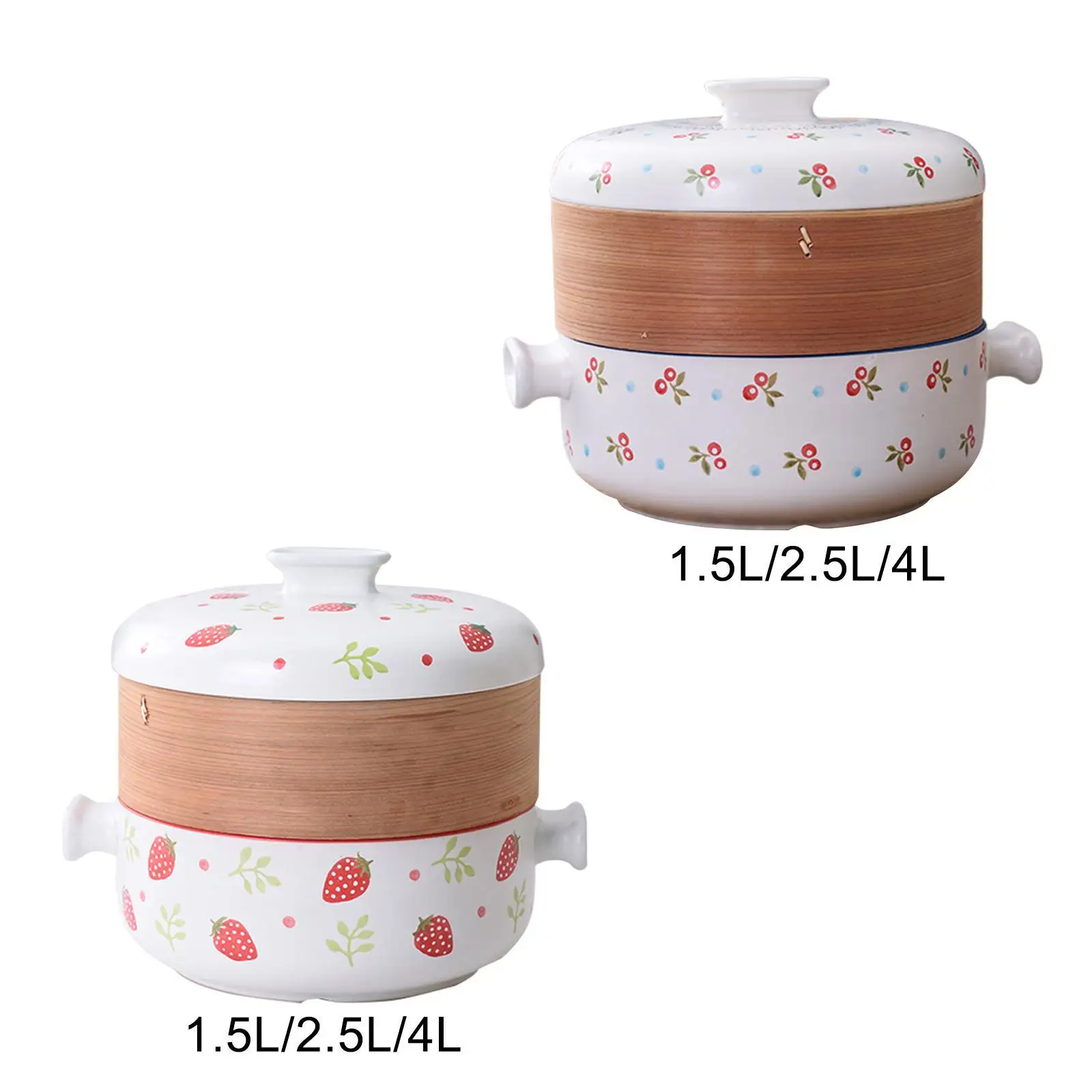 

Ceramic Cooking Pot for Dinner and Party with Steam Tray Easy to Clean Casserole Dish for Stew Soup Cooking Hot Pot Serve