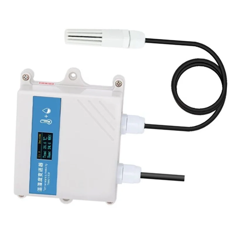 ABKI-مستشعر درجة الحرارة والرطوبة RS485 جهاز إرسال عالي الدقة لصيدلية الدفيئة في المستودعات مع شاشة OLED