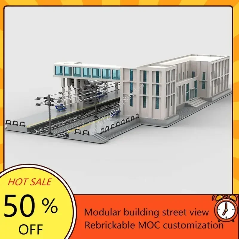 Modern Central Station Hot City MOC StreetView Creative Model Puzzle Birthdayal Architecture Assembly Toy Christmas Gift