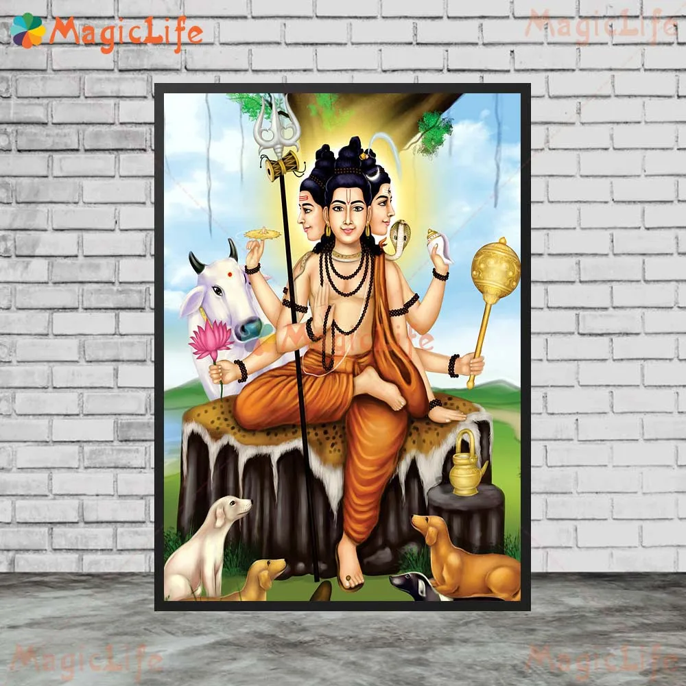 Hinduism Shiva Vishnu Ganesha Religion Hindu Mythology Wall Pictures For Living Room Poster Wall Art Canvas Painting Unframed