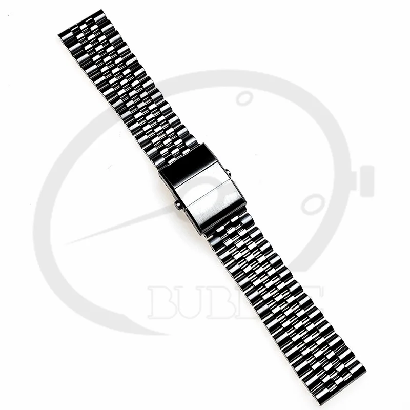 

22mm Stainless Steel Jubilee With Quick Release Spring Bar With Double Press Folding Buckle Watch Band Fit For SKX 007 009 005