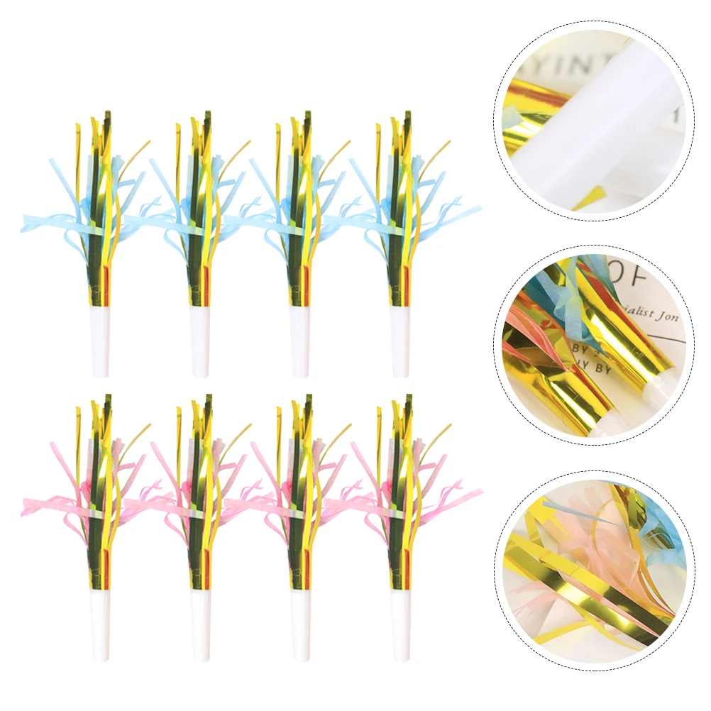 

20 Pcs Tassel Blowing Dragon Birthday Cornets Blowout Party Whistles Blower Noise Maker Paper Rave Blowers Cheering Gift