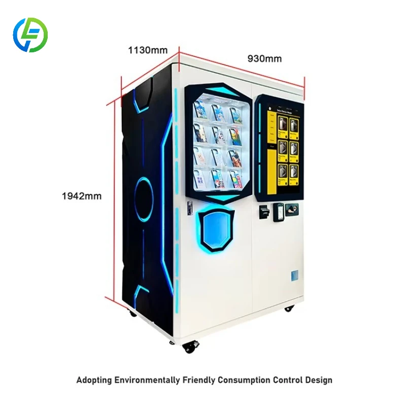 خدمة 24 ساعة آلة بيع حالة الهاتف المحمول شاشة تعمل باللمس عملة رمز نظام الدفع SDK آلة بيع حالة الهاتف المحمول