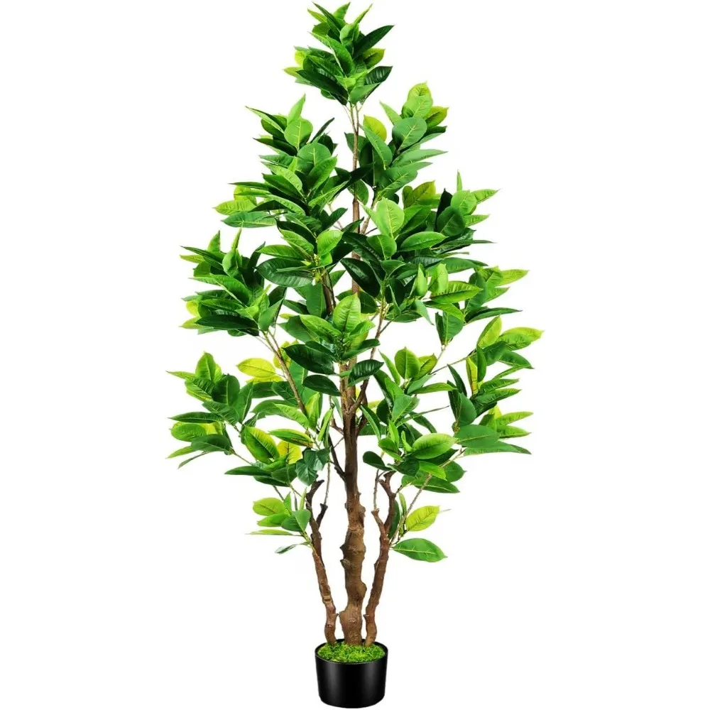 

7.2 Foot Long Artificial Rubber Tree (85 Inches), with Plastic Nursery Fake Tree