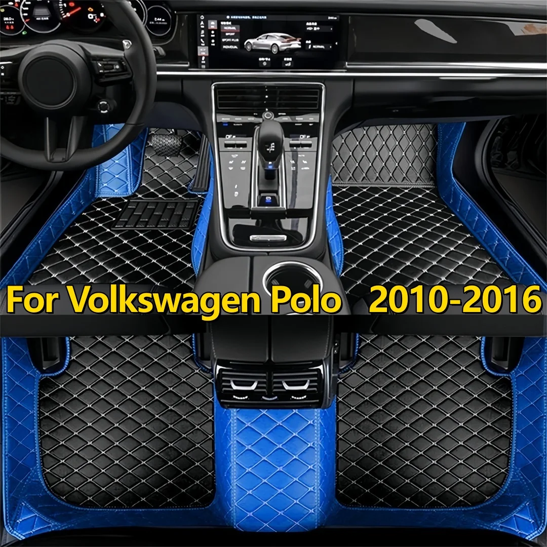 Car Floor Mats Fit For Volkswagen Polo 2010 2011 2012 2013 2014 2015 2016 Foot Carpets Interior Accessories Covers Auto Part