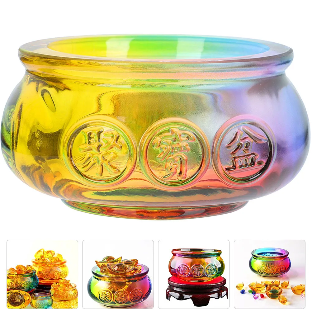 

Crystal Cornucopia Chinese Treasure Basin Home Decor Exquisite Craftsmanship Festive Spring Festival Ornament Crystal Cornucopia