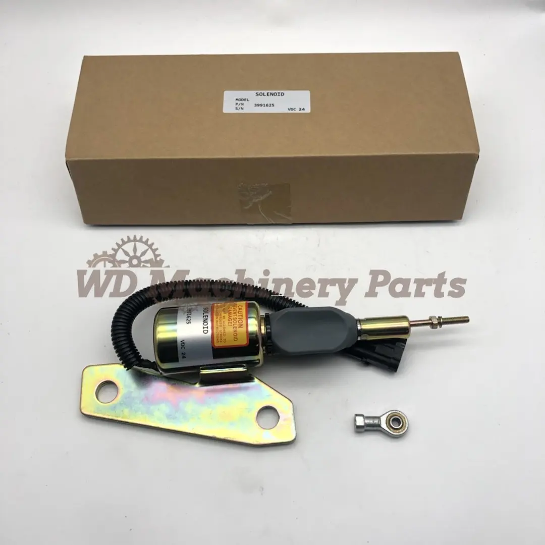 5267132 3358076 3991625 Fuel Flameout Solenoid 12V 24V for JLG SkyTrak Telehandler Cummins 6BT 5.9L Engine