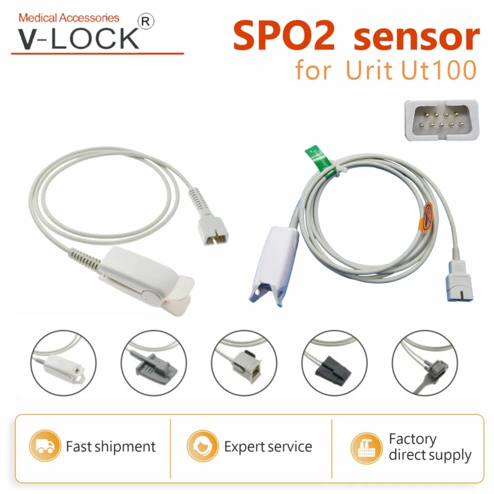 

v-lock No.0109 Adult AWT Finger Clip SPO2 Sensor for Urit UT100 digital oximeter Patient monitor