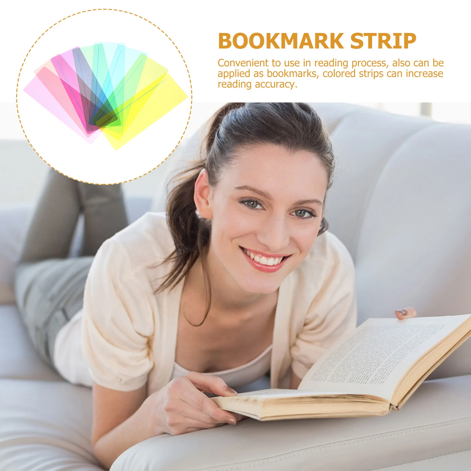 8 Pcs Colorful Plastic Bookmarks Students Read Strips Reading Tracking Household Ruler Clear Note Tabs