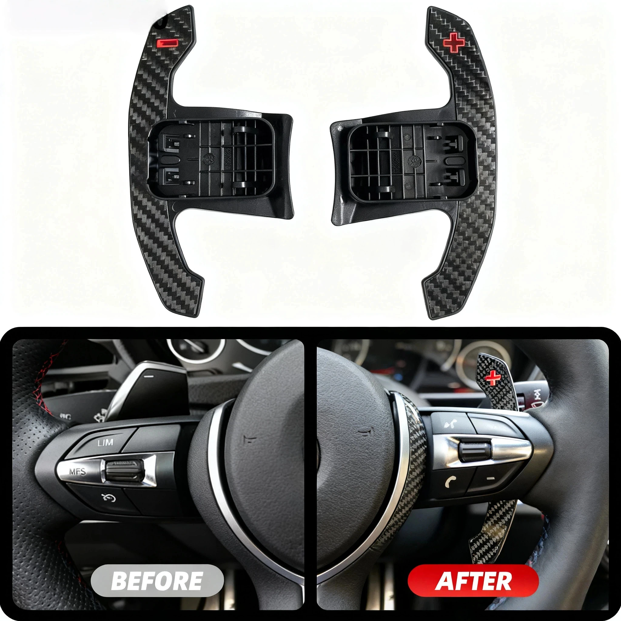 

Real carbon fiber steering wheel for BMW 1 2 3 4 5 6 7 8 series Sport X3 X4 X5 X6 XMG20 G30 G80 G82 G32 F90 G14 G16 F40 F44