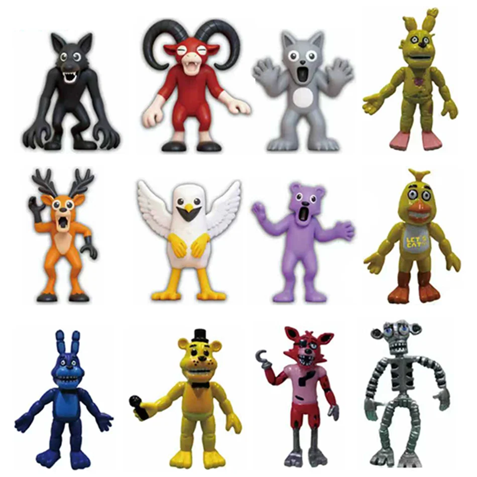 6 قطعة/المجموعة الساخن 99 ليال في الغابة عمل الشكل الغزلان البومة الماعز تمثال سطح المكتب الديكور نموذج الحلي المشجعين هدية الكريسماس #6