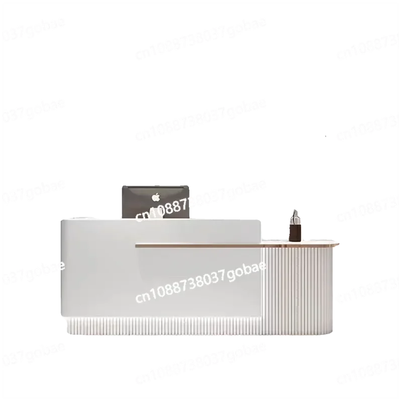 

White Counter Reception Desks Beauty Salon Church Shop Reception Desks Commercial Bureau Office Desk Furniture