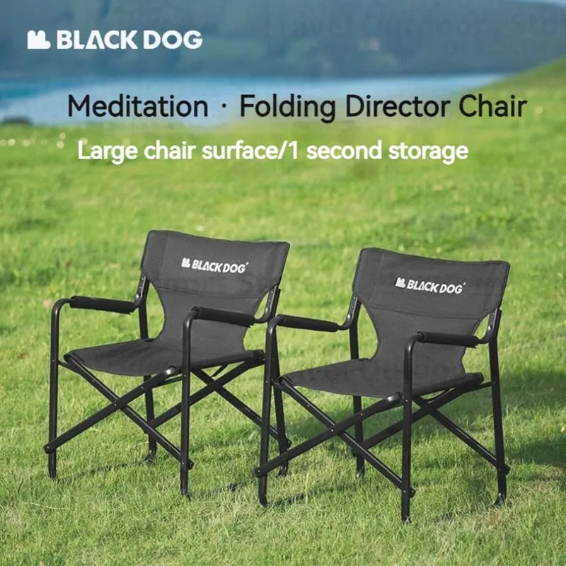 Naturehike BLACKDOG Folding Chair Outdoor Portable Stool Support Double Layer 600D Oxford Beach Chair Camping Travel Furniture