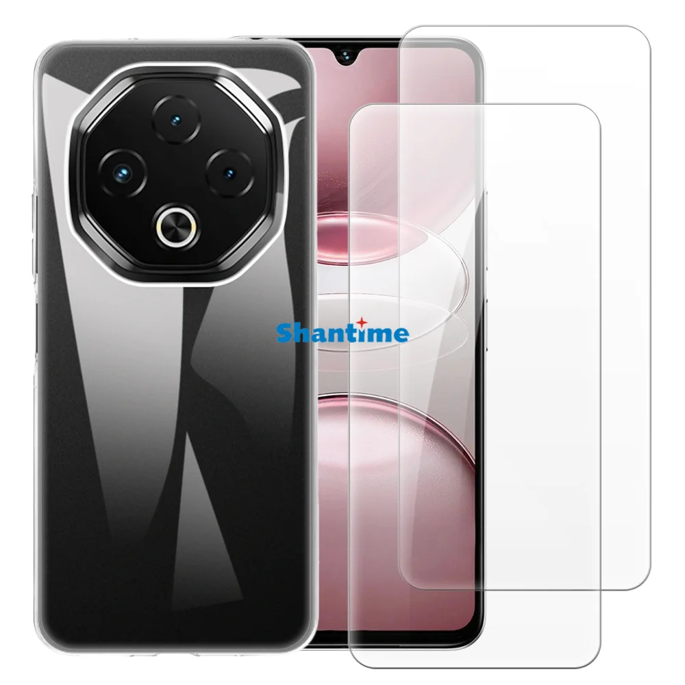 حافظة ناعمة + 2 عبوة من واقيات الشاشة الزجاجية المقسى لحماية الجسم بالكامل Umidigi G100 5G