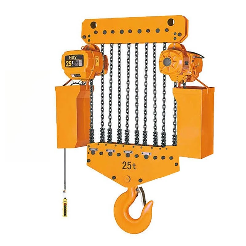 Large tonnage ring chain electric hoist 380V10 tons 20 tons T electric inverted chain chain lifting crane