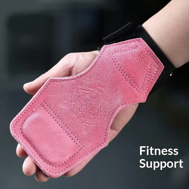 Haideli Lifting Straps Cowhide Non Slip Wrist Support Palm Guard Gym Workout Deadlift Pull Up For Men Fitness Protective Gear