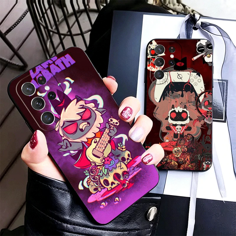 C-Cult Of The L-Lambs Silicone Phone Case for Samsung Galaxy S24 S26 Ultra S25 Edge S23 Plus S22 + S21 S20 FE 5G Black Soft Cove