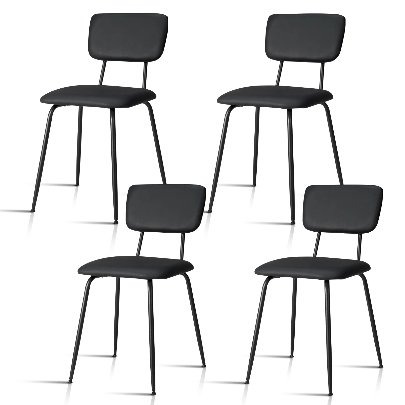 

Set of 4 Modern Padded Dining Chairs for Kitchen Bar Office Chair Furniture